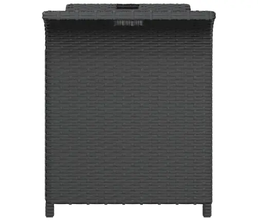 Sodo Suoliukas Su Pagalvėle, Juodas, 116X46X57cm Poliratanas Sodo Suoliukas Su Pagalvėle, Juodas, 116X46X57cm Poliratanas