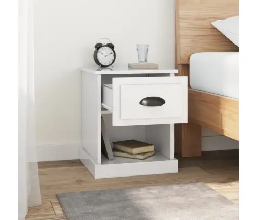 Naktsskapīši, 2 Gab., Balti, 39X39X47,5 Cm, Inženierijas Koks Vidaxl