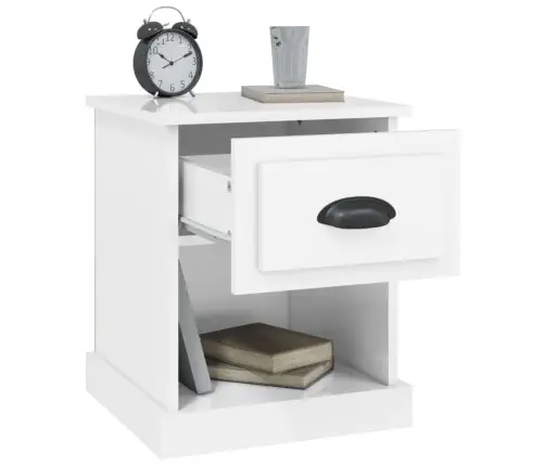 Naktsskapīši, 2 Gab., Balti, 39X39X47,5 Cm, Inženierijas Koks Vidaxl