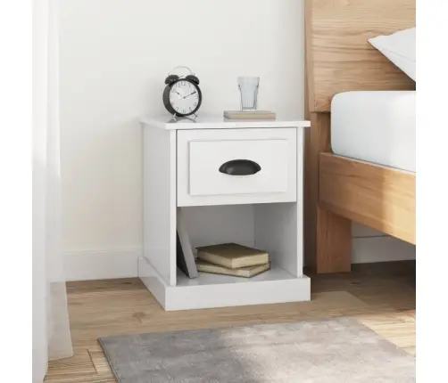 Naktsskapīši, 2 Gab., Balti, 39X39X47,5 Cm, Inženierijas Koks Vidaxl