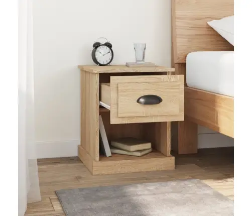 Naktsskapītis, Ozola Krāsa, 39X39X47,5 Cm, Inženierijas Koks Vidaxl