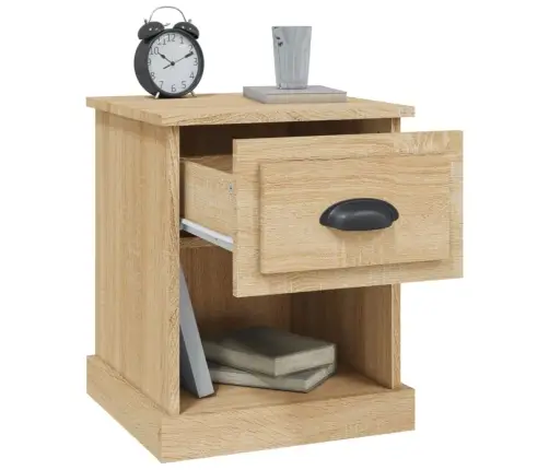 Naktsskapītis, Ozola Krāsa, 39X39X47,5 Cm, Inženierijas Koks Vidaxl