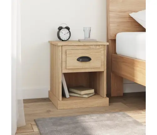Naktsskapītis, Ozola Krāsa, 39X39X47,5 Cm, Inženierijas Koks Vidaxl