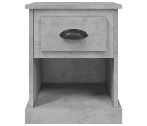 Naktinės Spintelės, 2Vnt., Betono Pilkos, 39X39X47,5cm Mediena Naktinės Spintelės, 2Vnt., Betono Pilkos, 39X39X47,5cm Mediena