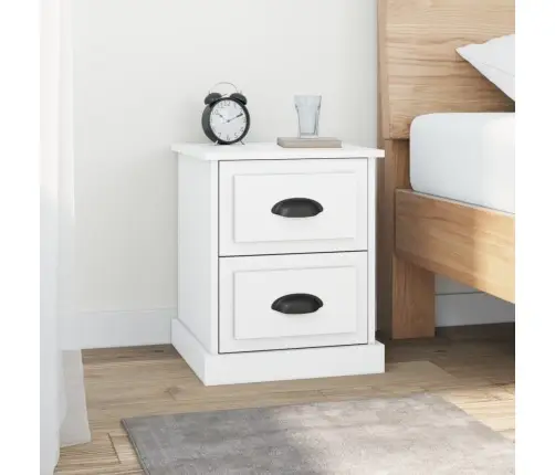 Öökapid 2 Tk, Valge, 39 X 39 X 47,5 cm Tehispuit