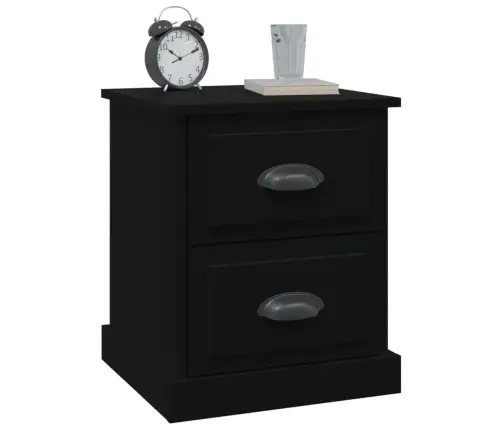 Naktinė Spintelė, Juoda, 39X39X47,5cm Apdirbta Mediena Naktinė Spintelė, Juoda, 39X39X47,5cm Apdirbta Mediena