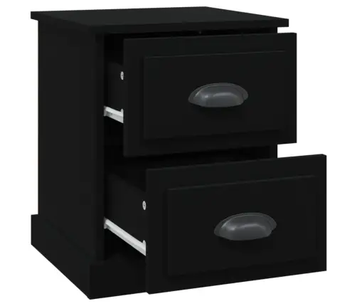 Naktinė Spintelė, Juoda, 39X39X47,5cm Apdirbta Mediena Naktinė Spintelė, Juoda, 39X39X47,5cm Apdirbta Mediena