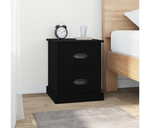 Naktinė Spintelė, Juoda, 39X39X47,5cm Apdirbta Mediena Naktinė Spintelė, Juoda, 39X39X47,5cm Apdirbta Mediena