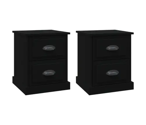 Öökapid 2 Tk, Must, 39X39X47,5 cm Tehispuit