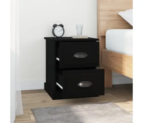 Öökapid 2 Tk, Must, 39X39X47,5 cm Tehispuit