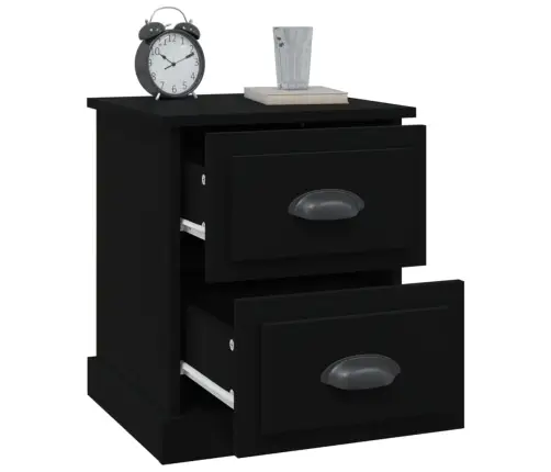 Öökapid 2 Tk, Must, 39X39X47,5 cm Tehispuit