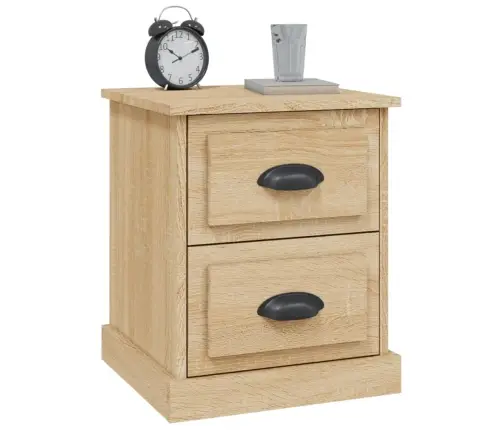 Naktsskapīši, 2 Gab., Ozola, 39X39X47,5 Cm, Inženierijas Koks Vidaxl
