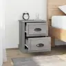 Naktsskapītis, Pelēks, 39X39X47,5 Cm, Inženierijas Koks Vidaxl