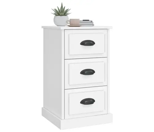 Naktsskapītis, 39X39X67 Cm, Inženierijas Koks, Balts Vidaxl