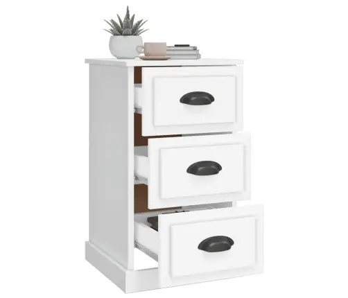 Naktsskapītis, 39X39X67 Cm, Inženierijas Koks, Balts Vidaxl
