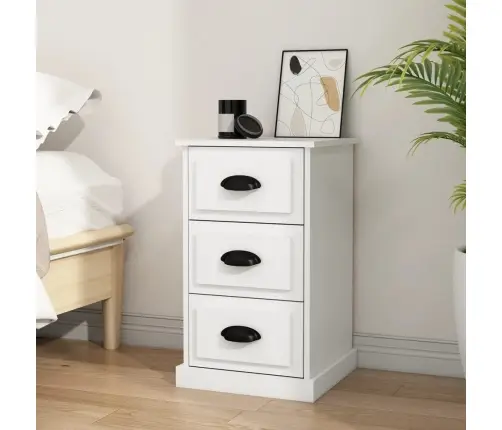 Naktsskapītis, 39X39X67 Cm, Inženierijas Koks, Balts Vidaxl