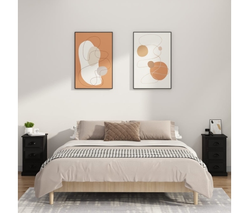 Naktsskapītis, Melns, 39X39X67 Cm, Inženierijas Koks Vidaxl
