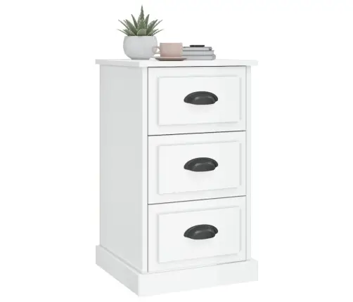 Naktsgaldiņš, Spīdīgi Balts, 39X39X67 Cm, Inženierijas Koks Vidaxl