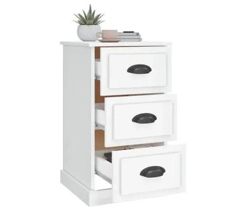 Naktsgaldiņš, Spīdīgi Balts, 39X39X67 Cm, Inženierijas Koks Vidaxl