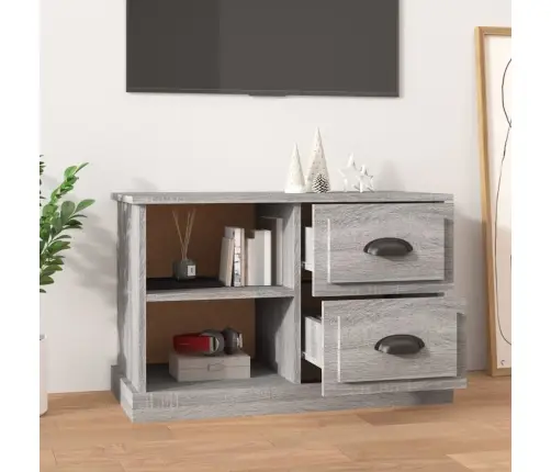 Televizoriaus Spintelė, Pilka Ąžuolo, 73X35,5X47,5cm Mediena Televizoriaus Spintelė, Pilka Ąžuolo, 73X35,5X47,5cm Mediena