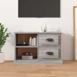 Televizoriaus Spintelė, Pilka Ąžuolo, 73X35,5X47,5cm Mediena