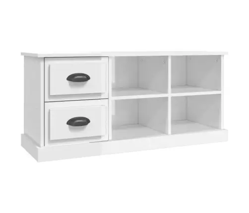 Tv Skapītis, Spīdīgi Balts, 102X35,5X47,5 Cm, Inženierijas Koks Vidaxl