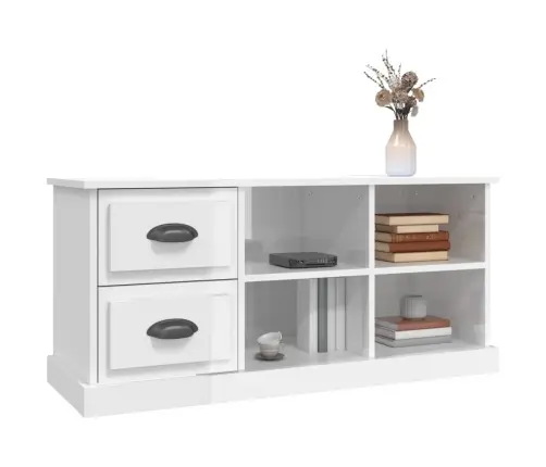 Tv Skapītis, Spīdīgi Balts, 102X35,5X47,5 Cm, Inženierijas Koks Vidaxl