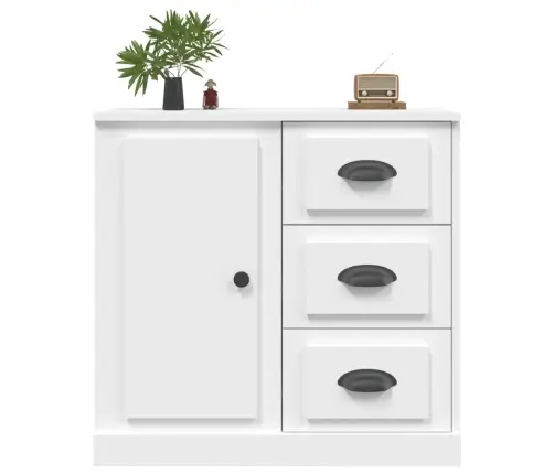 Šoninė Spintelė, Balta, 70X35,5X67,5cm Apdirbta Mediena