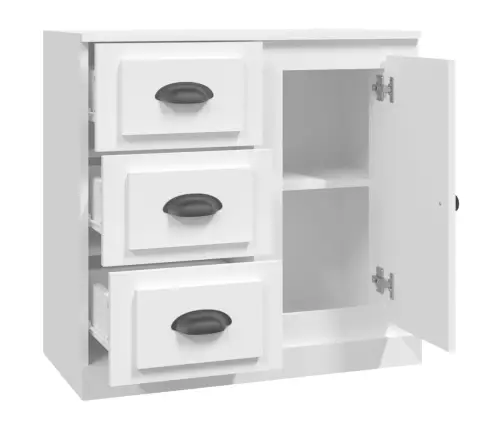 Šoninė Spintelė, Balta, 70X35,5X67,5cm Apdirbta Mediena