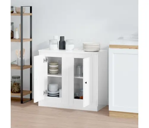 Kumodes, 2 Gab., Baltas, 37,5X35,5X67,5 Cm, Inženierijas Koks Vidaxl