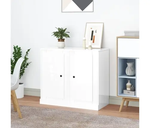 Kumodes, 2 Gab., Baltas, 37,5X35,5X67,5 Cm, Inženierijas Koks Vidaxl