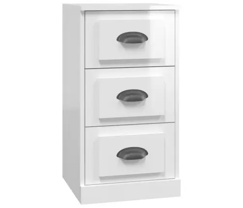 Kumode, Spīdīgi Balta, 36X35,5X67,5 Cm, Inženierijas Koks Vidaxl