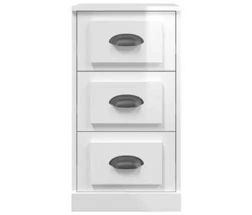 Kumode, Spīdīgi Balta, 36X35,5X67,5 Cm, Inženierijas Koks Vidaxl