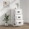 Kumode, Spīdīgi Balta, 36X35,5X67,5 Cm, Inženierijas Koks Vidaxl