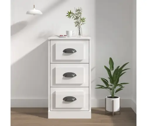 Kumode, Spīdīgi Balta, 36X35,5X67,5 Cm, Inženierijas Koks Vidaxl