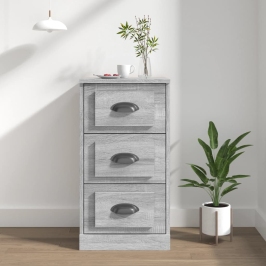 Kumode, Pelēka Ozolkoka, 36X35,5X67,5 Cm, Inženierijas Koks Vidaxl