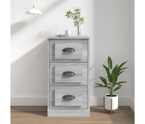 Kumode, Pelēka Ozolkoka, 36X35,5X67,5 Cm, Inženierijas Koks Vidaxl