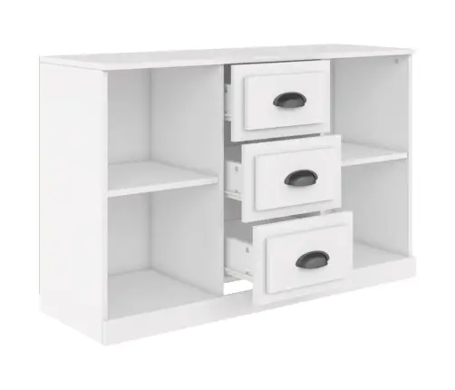 Puhvetkapp, Valge, 104,5 X 35,5 X 67,5 cm Tehispuit