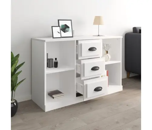 Puhvetkapp, Valge, 104,5 X 35,5 X 67,5 cm Tehispuit