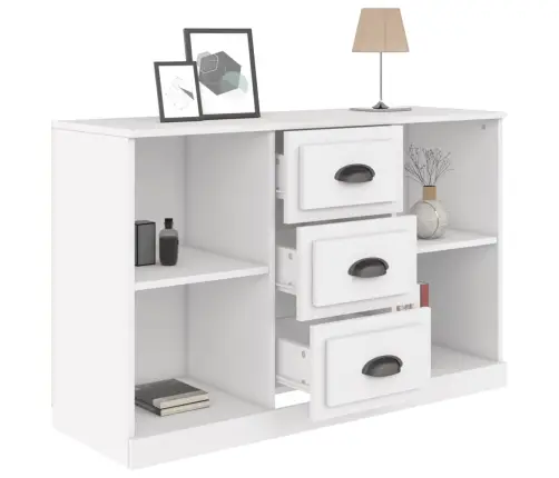 Puhvetkapp, Valge, 104,5 X 35,5 X 67,5 cm Tehispuit