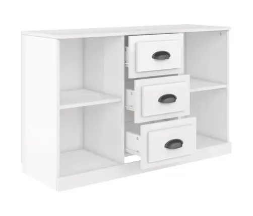 Šoninė Spintelė, Balta, 104,5X35,5X67,5cm Mediena, Blizgi