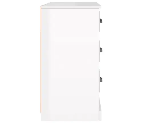 Šoninė Spintelė, Balta, 104,5X35,5X67,5cm Mediena, Blizgi