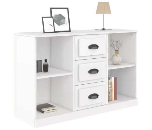 Šoninė Spintelė, Balta, 104,5X35,5X67,5cm Mediena, Blizgi