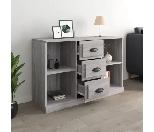 Kumode, Pelēka Ozolkoka, 104,5X35,5X67,5 Cm, Inženierijas Koks Vidaxl