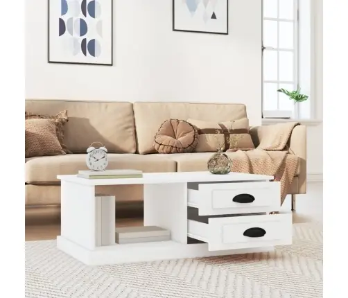Kohvilaud, Valge, 90 X 50 X 35 cm Tehispuit