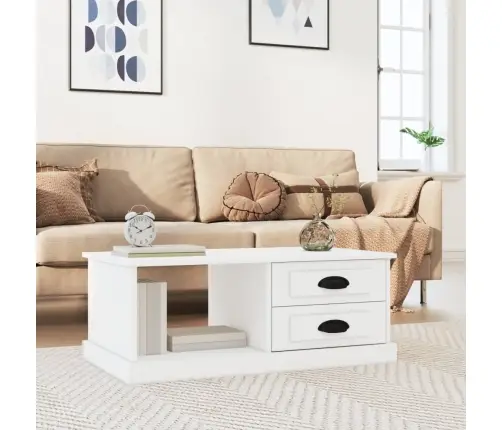 Kohvilaud, Valge, 90 X 50 X 35 cm Tehispuit