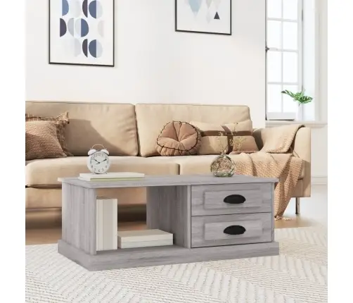 Kafijas Galdiņš, Pelēka Ozola, 90X50X35 Cm, Inženierijas Koks Vidaxl