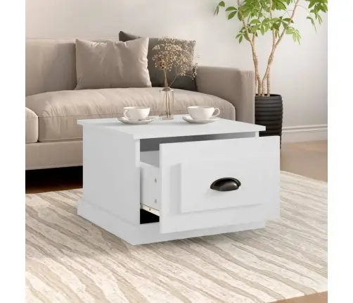 Kafijas Galdiņš, 50X50X35 Cm, Inženierijas Koks, Balts Vidaxl