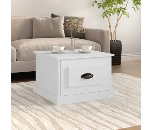 Kafijas Galdiņš, 50X50X35 Cm, Inženierijas Koks, Balts Vidaxl