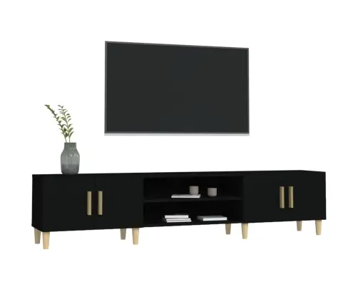 Tv Skapītis, Melns, 180X31,5X40 Cm, Inženierijas Koks Vidaxl